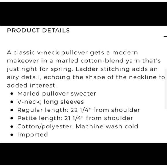 WHBM Marled knit white blue black metallic sweater women's L - Picture 4 of 10